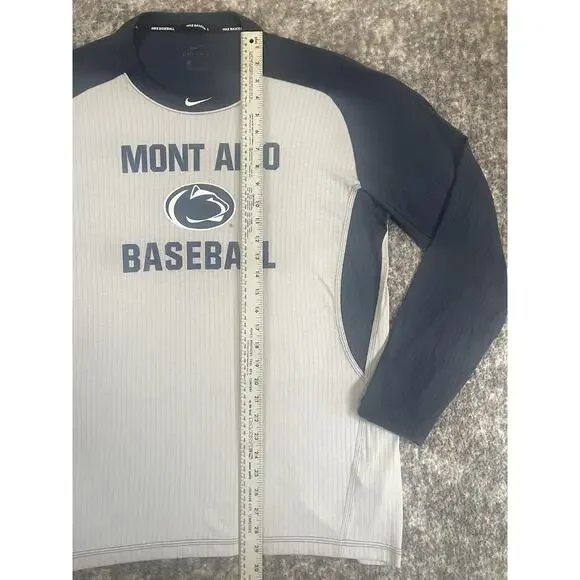 Penn State Mont Alto Baseball Nike Dri-Fit Shirt Gray Blue Long Sleeve XL Shirt - Picture 4 of 9